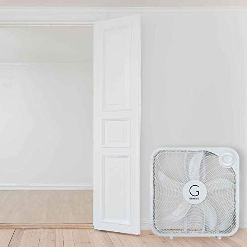 High velocity white box fan side profile