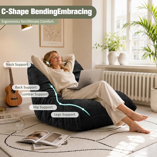 Bean bag chair in a modern living room
