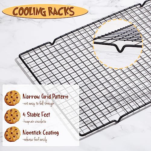 Top view of the 16 by 9.8 inch cooling rack