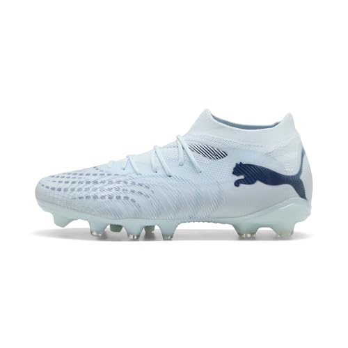 Side profile of PUMA Future 9 Match Icy Blue cleats