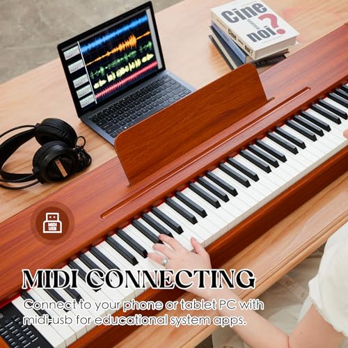 Side profile of KUMENG 88-key piano