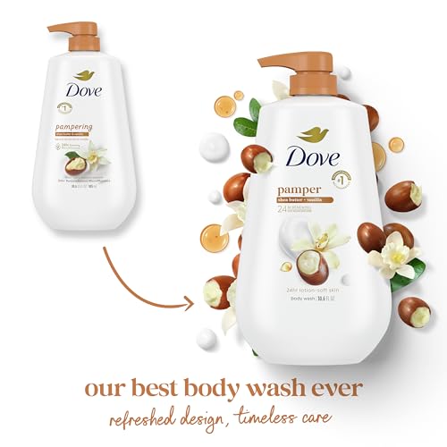 Dove body wash label detailing MicroMoisture technology