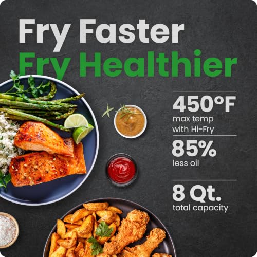 Chefman 8 Qt air fryer touchscreen control panel