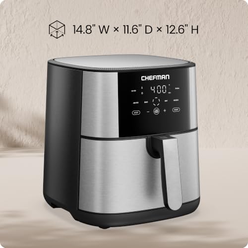 Chefman 8 Qt air fryer lifestyle kitchen setting