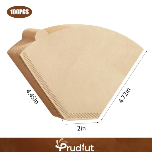 Stack of Prudiut unbleached cone filters
