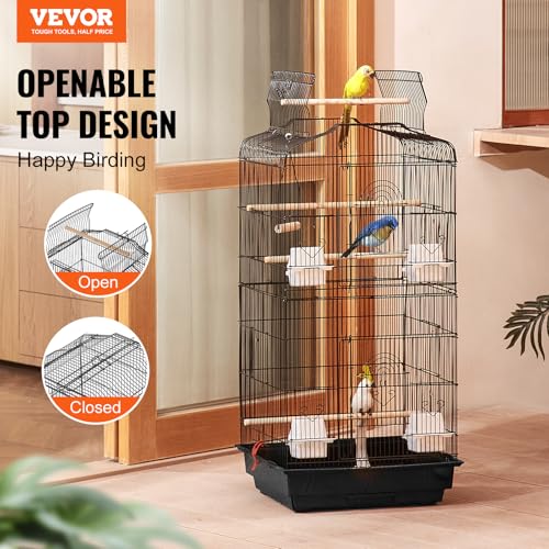 Close up of VEVOR bird cage top opening mechanism