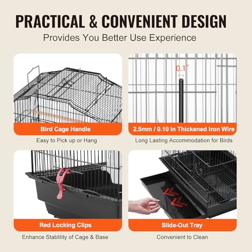 Bottom drawer tray of the VEVOR parrot cage