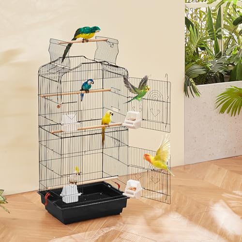Feeding door access on the VEVOR bird cage