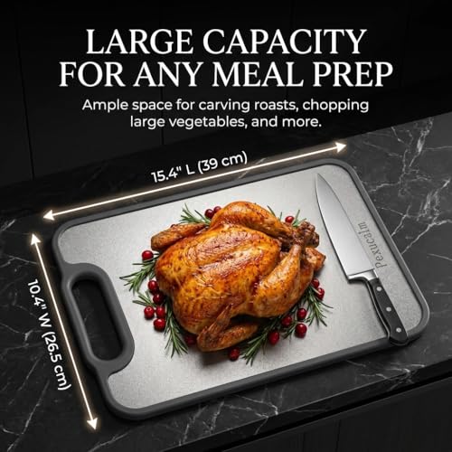 Titanium side of Pexucalm cutting board