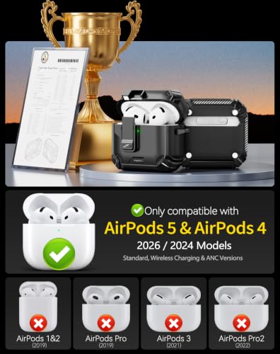 Pohgelan AirPods 5/4 Case with integrated phone stand