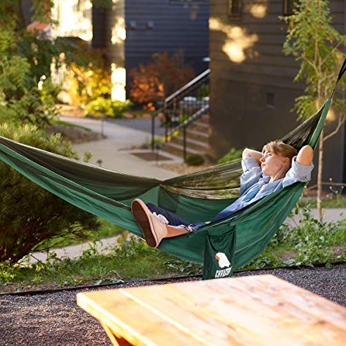 Covacure hammock setup in nature