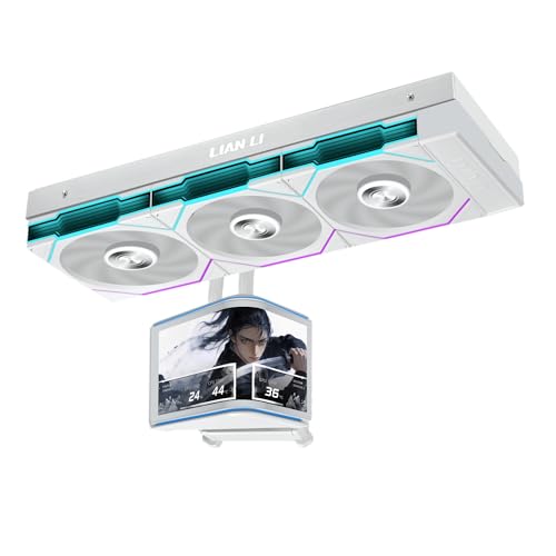 Lian Li Hydroshift II OLED curved pump head view