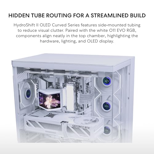 Top view of Lian Li Hydroshift II white finish