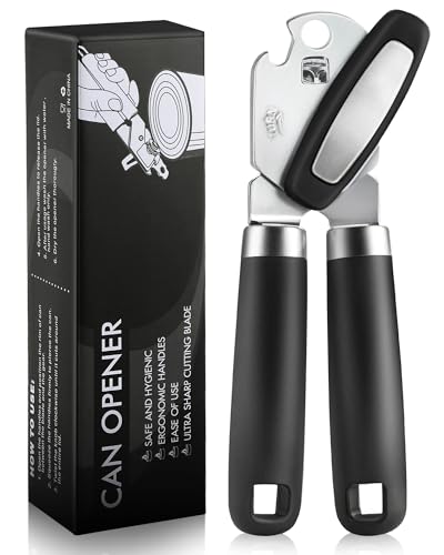 PUPTILY Multifunctional Manual Can Opener Black side view
