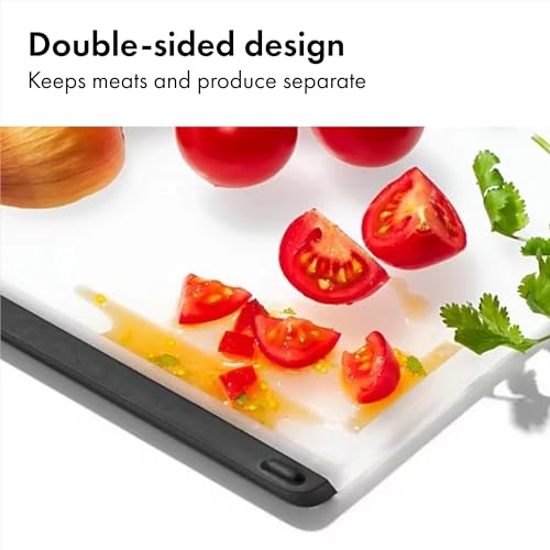 OXO prep board being used for slicing produce