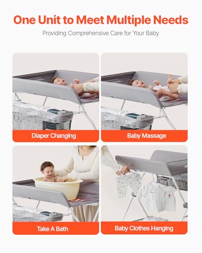 Full size baby changing table side profile