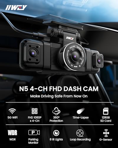 IIWEY N5 dash cam 3-inch IPS screen display