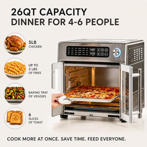 Emeril 26QT air fryer showing side profile