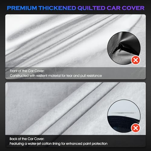 Silver outdoor car cover for Toyota Corolla