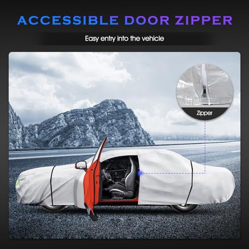 Interior view of car cover soft cotton lining