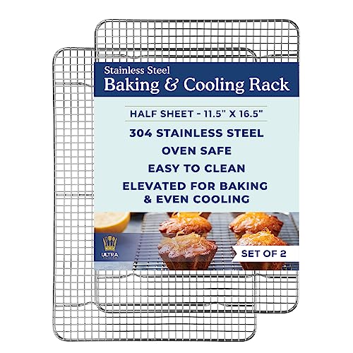 Ultra Cuisine Cooling and Baking Rack Set in silver