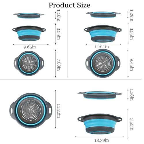 Cluren Collapsible Colander folded flat for storage