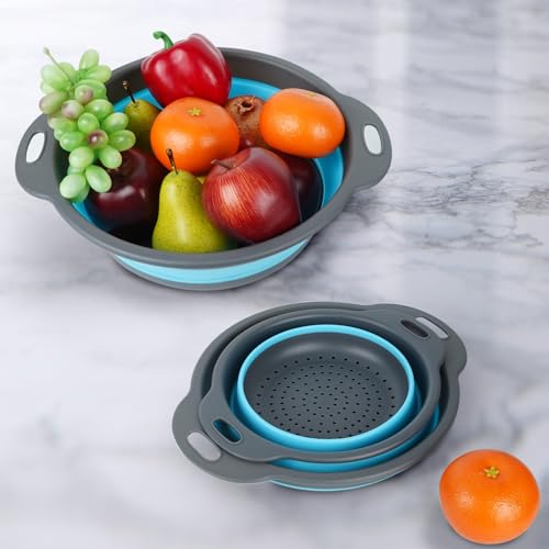 Cluren Collapsible Colander expanded showing drain holes