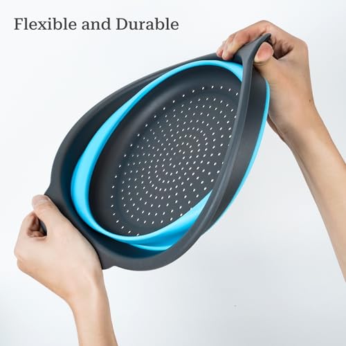 Cluren Collapsible Colander set stacked together