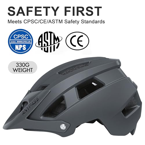 Dark Grey bike helmet side profile