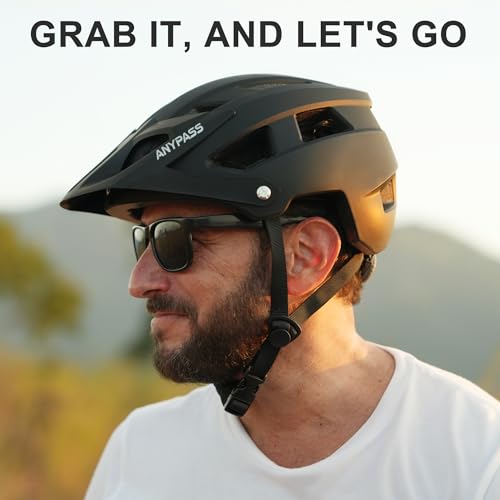 ANYPASS helmet worn by a cyclist