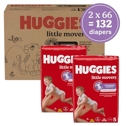 Two packs of 66 Huggies Little Movers
