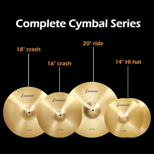Full drum kit setup with Ermaoren cymbals