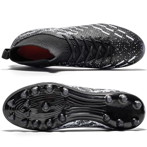 LSIDORYC black soccer cleats in packaging