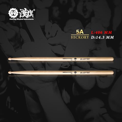 Six pack of HUN Bluefire natural drumsticks