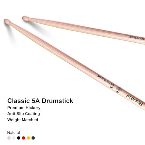 Pair of HUN Bluefire 5A drumsticks