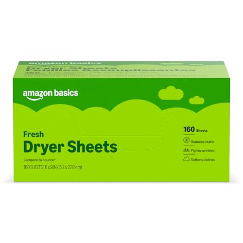 Basics fresh scent dryer sheets box