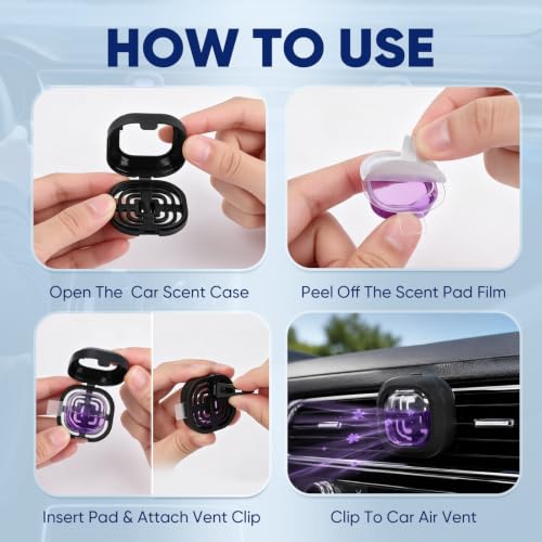 Close up of UGODAR purple air freshener clip