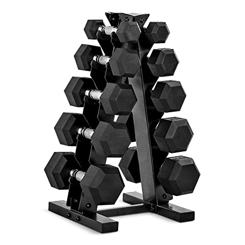 CAP 150lb dumbbell set on rack