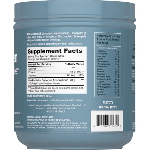 NeoCell 22oz collagen powder label