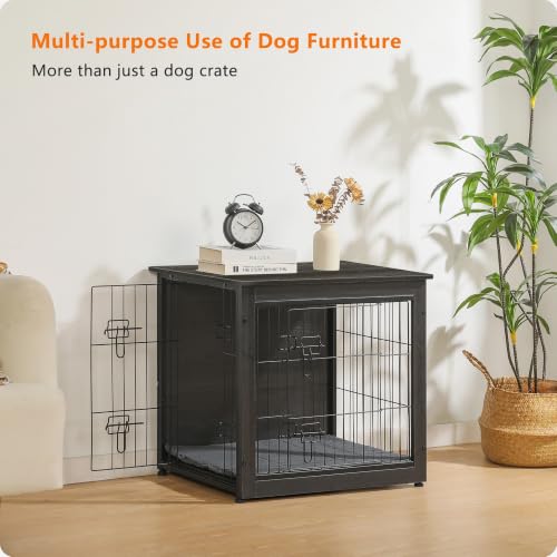DWANTON 27" Dog Crate Furniture lifestyle room placement