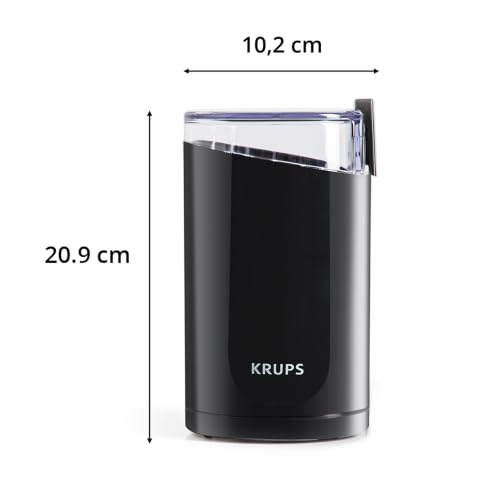 Top view of KRUPS electric grinder hopper