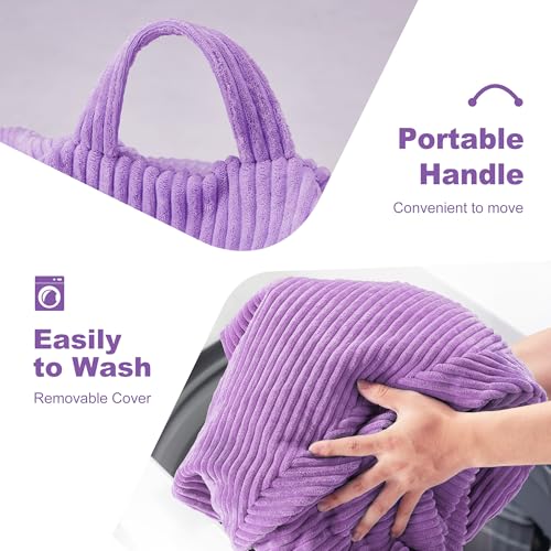 Homguava bean bag chair with removable corduroy cover zipper