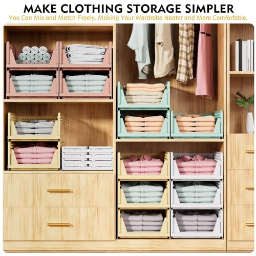 Close up of stackable closet organizer rail system