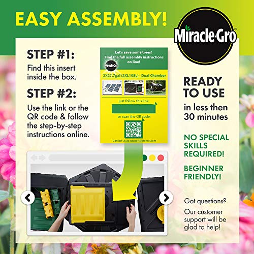 Miracle-Gro composter sliding door detail