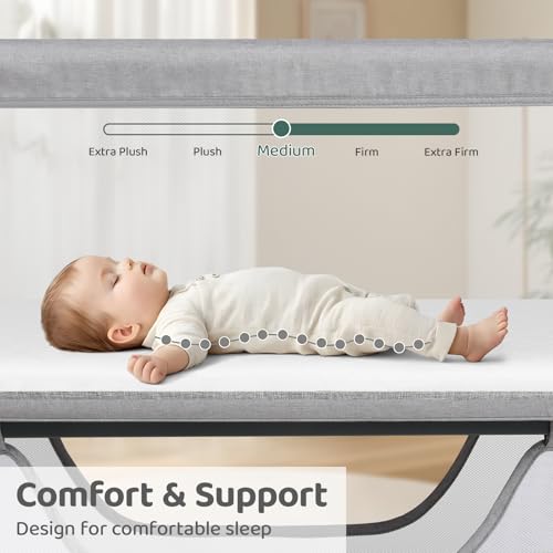 Adjustable height settings on Cowiewie bassinet