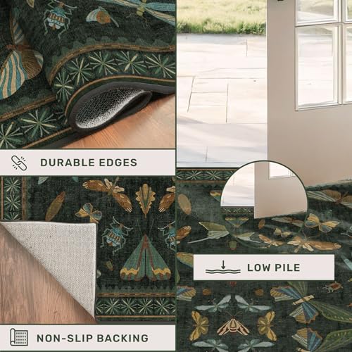 Low pile texture of the boho rug