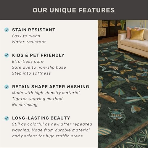 Rug styled in a modern entryway