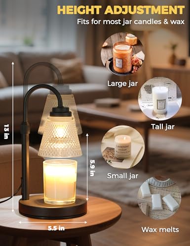 Close up of QUTADI candle warmer lamp base