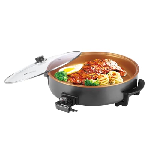MIOAOTCE 16-inch electric skillet with lid