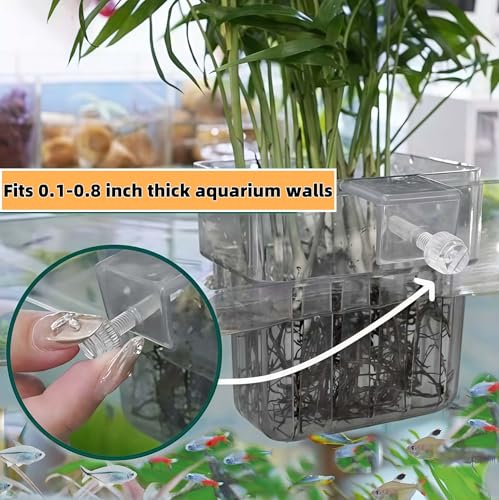 Aquarium plant holder side view
